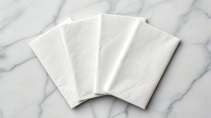 This clean and simple composition highlights the texture and neatness of the folded napkins, perfect for showcasing paper products, table linens, or concepts related to catering and event planning