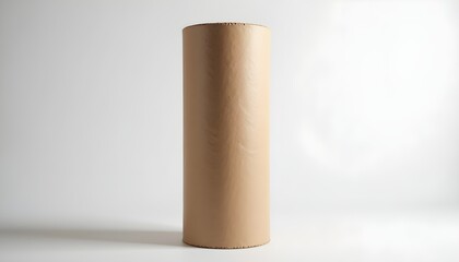 A cylindrical cardboard tube on a plain white background