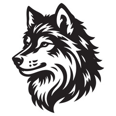 Wolf head logo templat image vector