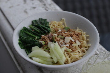 Mie Ayam : Authentic Indonesian chicken noodles with broth served separately. A beloved Asian...
