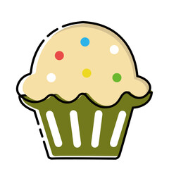 cupcake vector icon 
