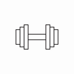 Dumbbell fitness gym equipment icon vector sign
