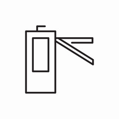 train road barrier icon vector sign