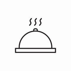 Food serving covered dish icon vector sign