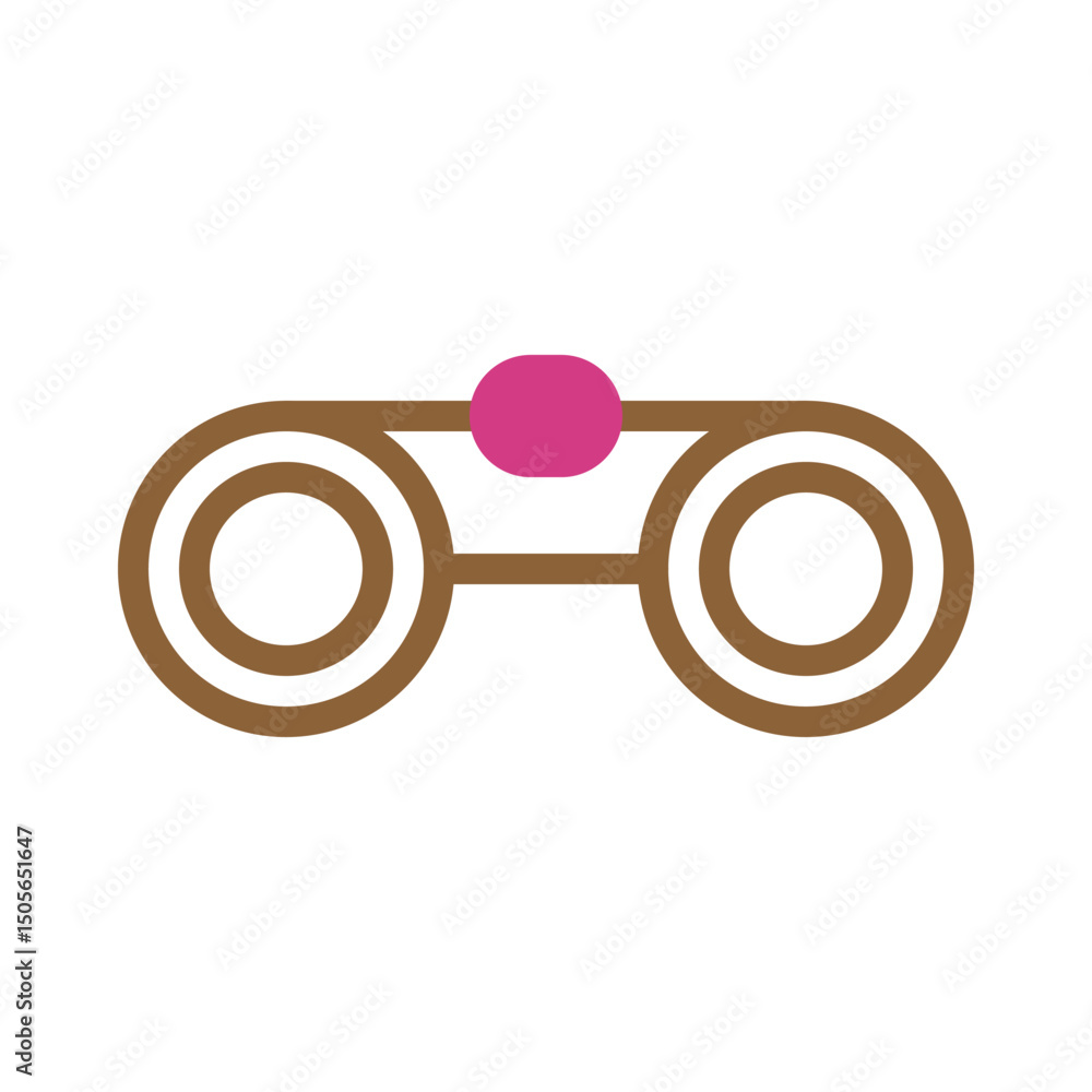 Poster stylized interconnected circles with central focal point in a minimalist design