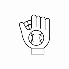 Baseball glove sport equipment icon vector sign