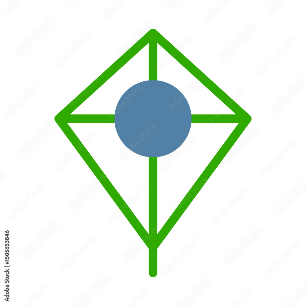 Poster geometric emblem presenting a symbolic representation of balance and connection