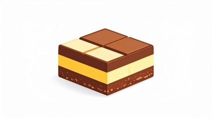 Pixel Art Chocolate And Vanilla Dessert