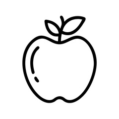 Apple fruit icon on transparent background for web and graphic design
