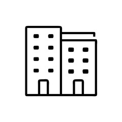 Apartment duplex icon on transparent background for web and graphic design