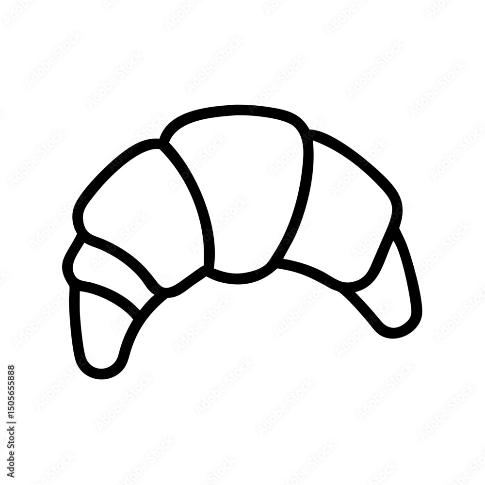 Poster croissant icon on transparent background for web and graphic design
