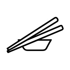 Chopsticks icon on transparent background for web and graphic design
