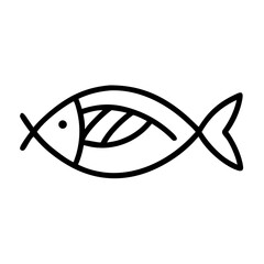 Christian fish symbol icon on transparent background for web and graphic design