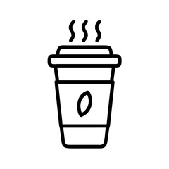 Coffee cup break icon on transparent background for web and graphic design