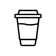 Coffee cup icon on transparent background for web and graphic design