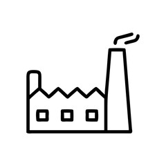 Factory icon on transparent background for web and graphic design