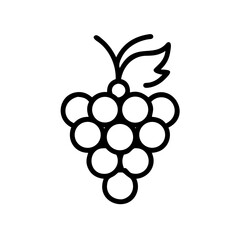 Grapes icon on transparent background for web and graphic design