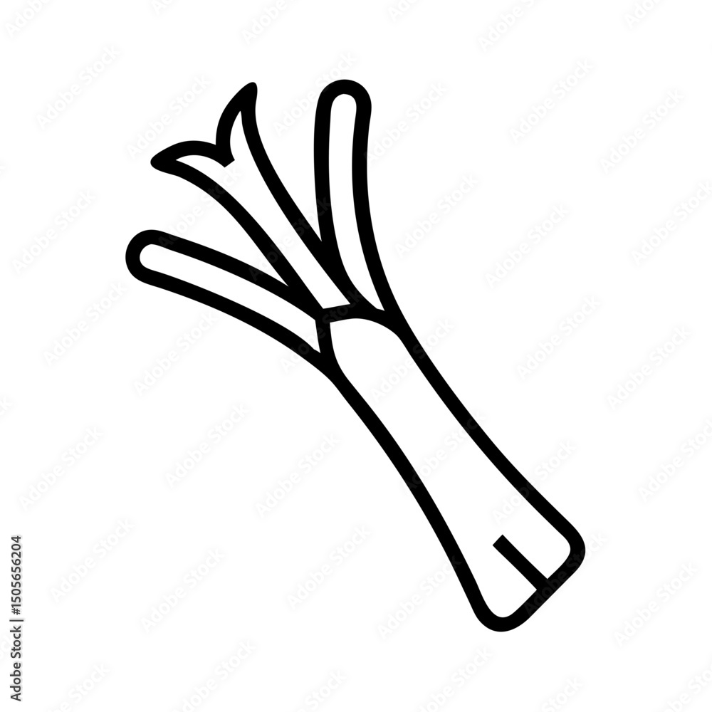 Poster leek icon on transparent background for web and graphic design