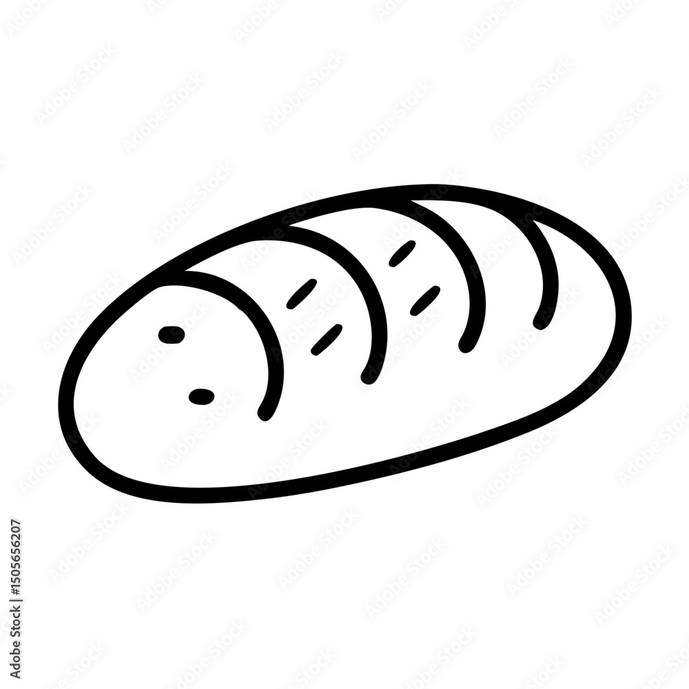 Poster Loaf of bread icon on transparent background for web and graphic design