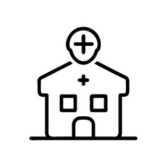 Medical clinic icon on transparent background for web and graphic design