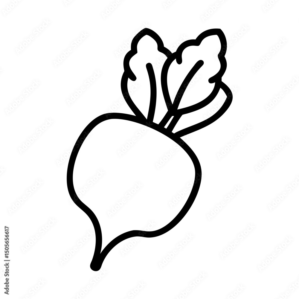 Aufkleber radish icon on transparent background for web and graphic design