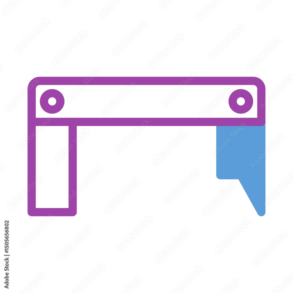 Poster minimalist architectural framework, a graphic icon with precise lines and colors