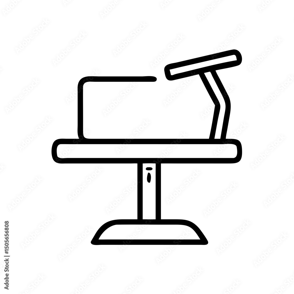 Poster standing desk monitor icon on transparent background for web and graphic design