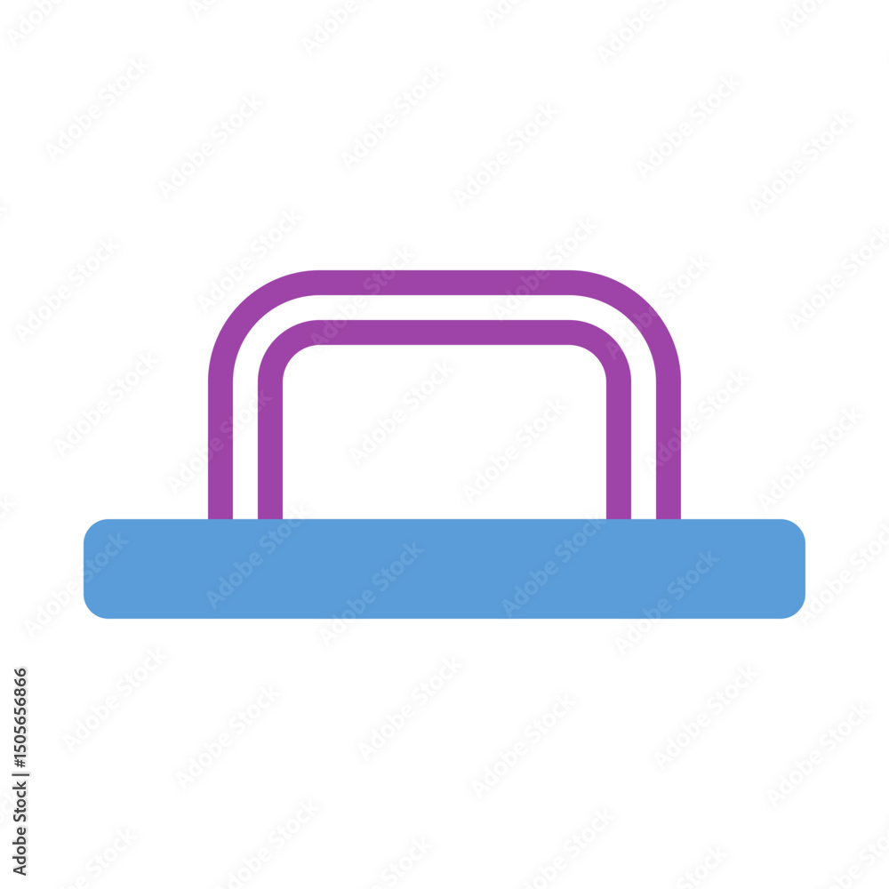 Poster abstract representation of a structural design with bold color palette illustration