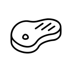 Steak icon on transparent background for web and graphic design