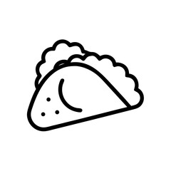 Taco wrap icon on transparent background for web and graphic design