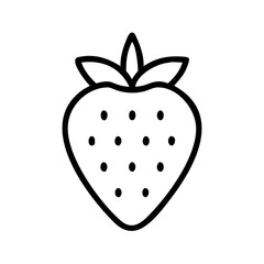 Strawberry icon on transparent background for web and graphic design