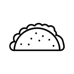 Taco icon on transparent background for web and graphic design