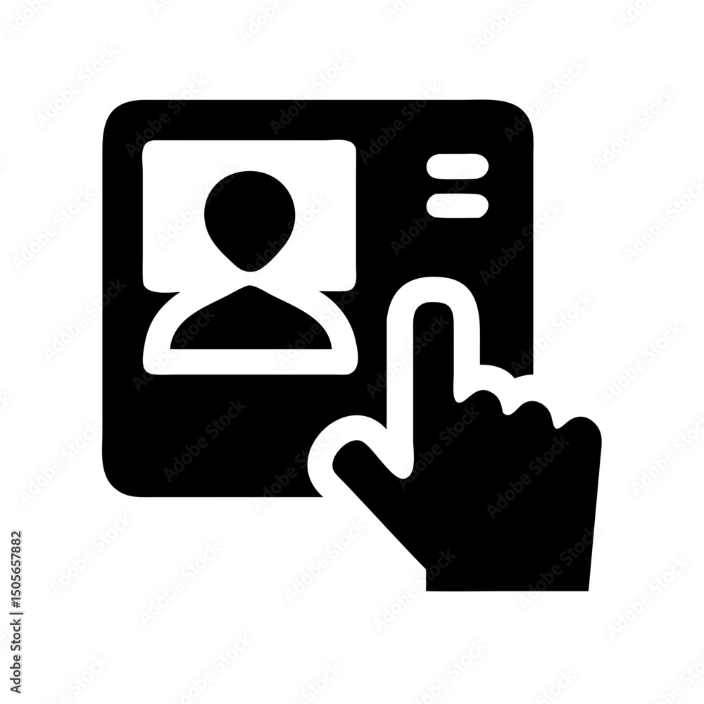 Poster silhouette mouse click on video icon on transparent background for web and graphic design