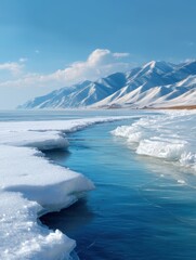 Obraz premium A majestic mountain range captured in realistic detail against a pure white background emphasizing the beauty and scale of nature's landscape