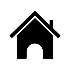 Home Icon Isolated on White Background. Minimalist House Symbol. Vector Illustration