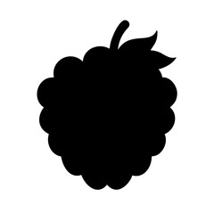 Silhouette raspberries icon on transparent background for web and graphic design