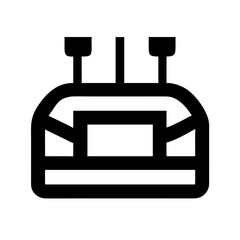 Silhouette stadium icon on transparent background for web and graphic design