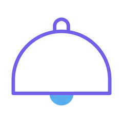 Elegant vector illustration of a call bell icon with playful color palette