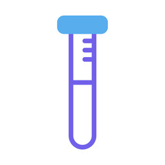 Stylized Laboratory Test Tube Icon in Soft Blues and Purples for Scientific Use