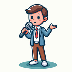 Master of ceremony is leading the event