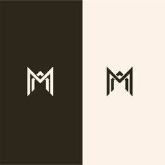 Monogram logo with a very nice and elegant MA letter shape