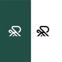 logo design with HRT letter concept