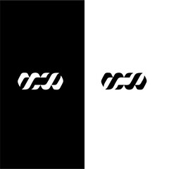 letter N on black and white background