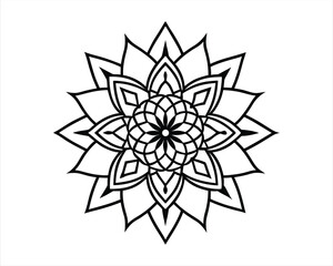 Line Art Sacred Flower Mandala