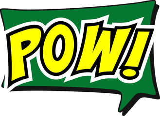 Cartoon comic sign burst clouds. Speech bubble, Pow sign expression and pop art text frames. Comics mem expressions speech, superhero book Pow label. Isolated vector symbols set