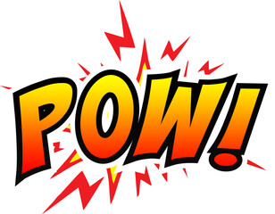 Cartoon comic sign burst clouds. Speech bubble, Pow sign expression and pop art text frames. Comics mem expressions speech, superhero book Pow label. Isolated vector symbols set