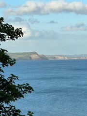 Jurassic coast landscape Dorset England 