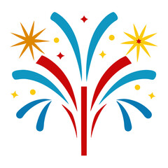 Fototapeta premium colorful fireworks vector illustration