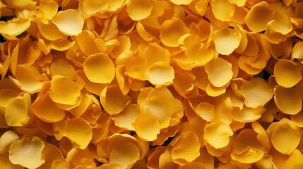 Yellow rose petals scattered