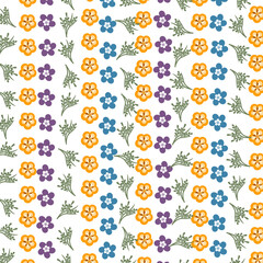 set of abstract flowers,floral seamless pattern 